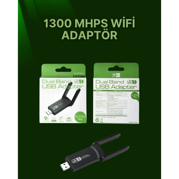Usb 3.0 Wireless Adaptör – 2.4ghz & 5ghz Destekli