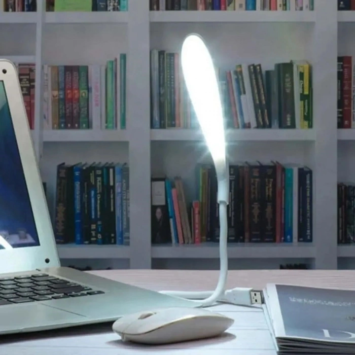 USB Girişli 14 Ledli 3 Kademeli Dokunmatik Masa/Kitap Okuma Lambası Ledi Beyaz (5263)