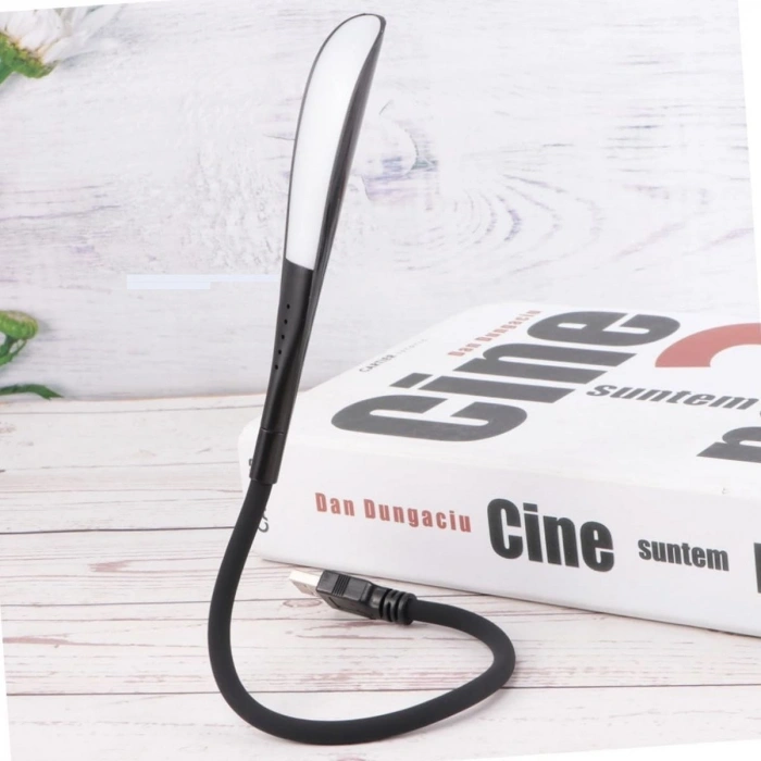 USB Girişli 14 Ledli 3 Kademeli Dokunmatik Masa/Kitap Okuma Lambası Ledi Siyah (5263)
