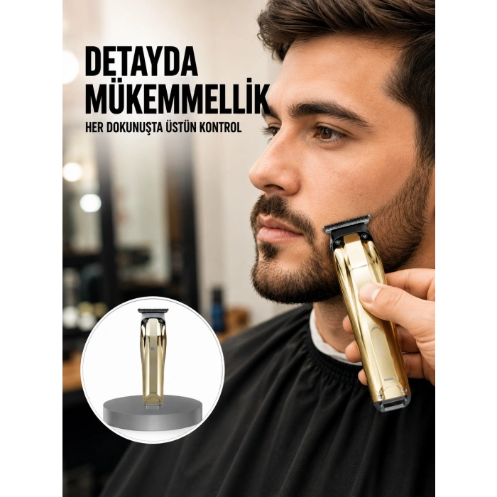 Usb Şarjlı Saç Sakal Kesme Makinesi Hassas Detay Kesim İçin Yeni Nesil