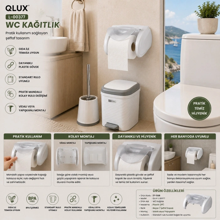 WC KAĞITLIK PLASTİK KAPAKLI (5263)