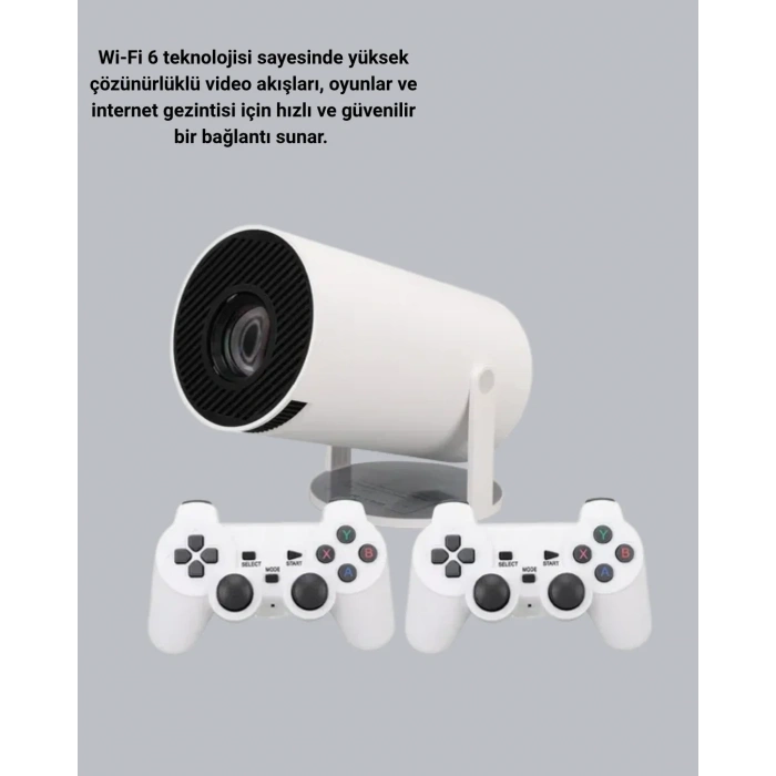 Wi-fi 6 Ve Bluetooth 5.0 Destekli 4k Akıllı Projeksiyon Cihazı