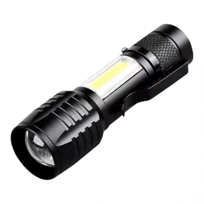 Wison Ws-5454 Taktik El Feneri Usb Şarj Edilebilir Kamp Feneri Cob Zumlanabilir Mini Taşınabilir El Feneri