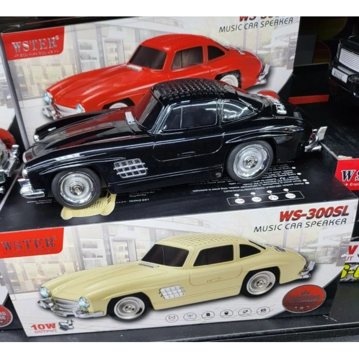 WS-300SL Klasik Benz Model 10W Bluetooth Hoparlör Fm Radyo USB (5263)