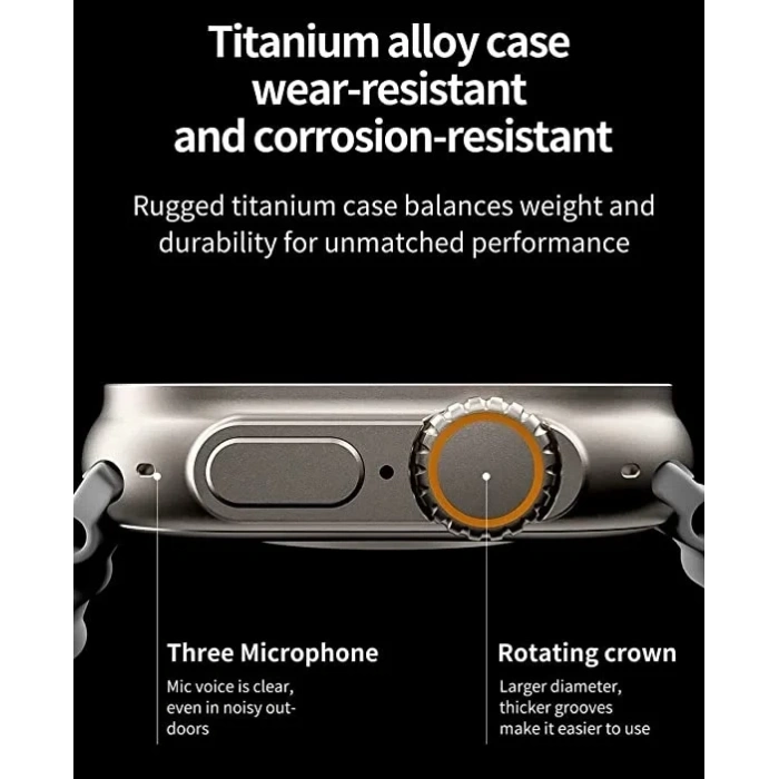 Ws28 Ultra 49mm Siri Tansiyon Ateş Nabız Ölçer Akıllı Saat