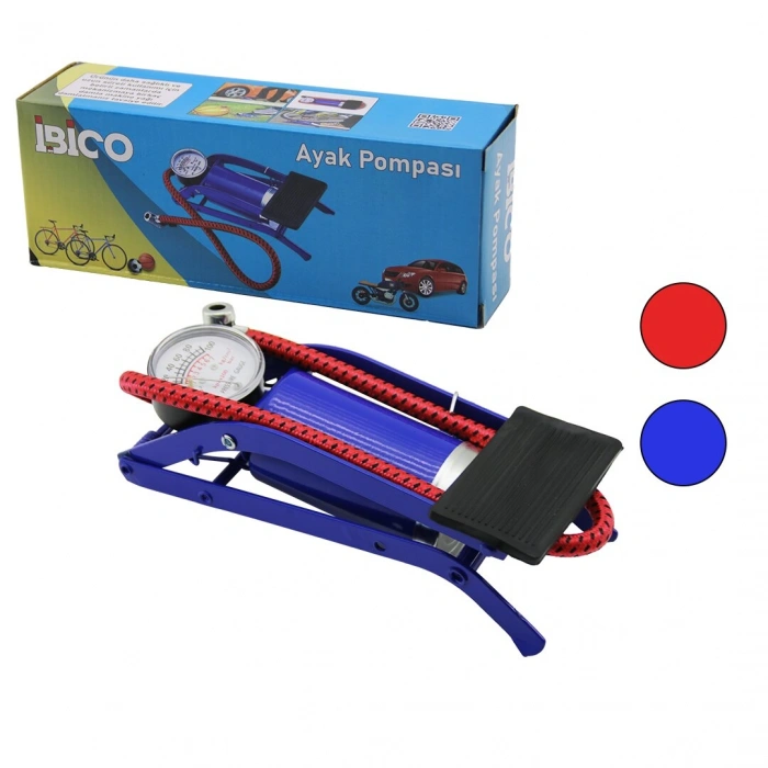 YAYAT MODELİNCE PİSTONLU AYAK POMPASI OTO-ARAÇ - BİSİKLET-MOTOR LASTİK - TOP - ŞİŞME HAVUZ-YATAK (5263)