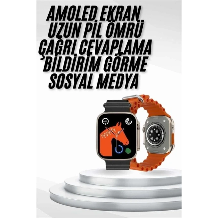 Yeni Nesil Akıllı Saat Müzik Dinleme Bildirim Görme Sesli Asistan Desteği