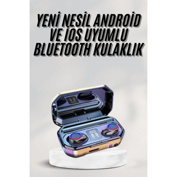 Yeni Nesil Bluetooth Kulaklık Uzun Pil Ömrü El Fenerli Dijital Şarj Göstergeli