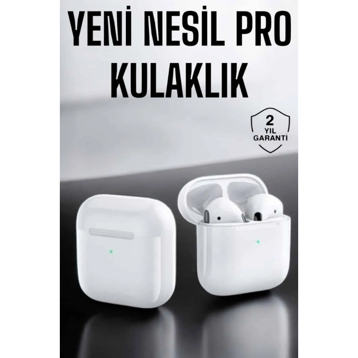 Yeni Nesil Pro Bluetooth Kulaklık Uzun Pil Ömrü Beyaz
