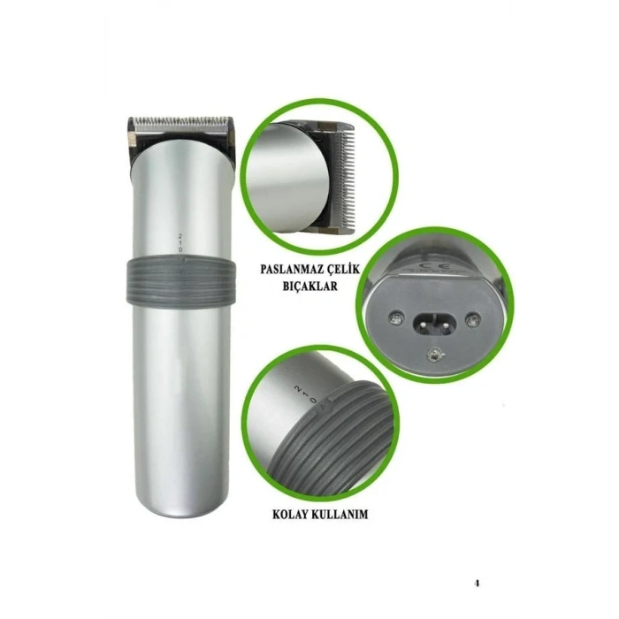 Yeni Nesil Profesyonel Şarjlı Saç Sakal Tıraş Makinesi Ayarlanabilir 4 Taraklı