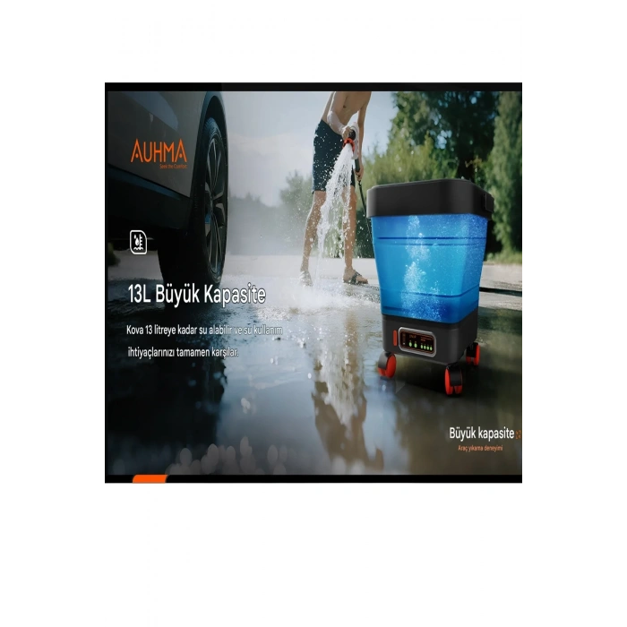 Yüksek Basınçlı Yıkama Makinesi Fırçasız Katlanır Kovalı 150w 14/16 Bar 13 Litre