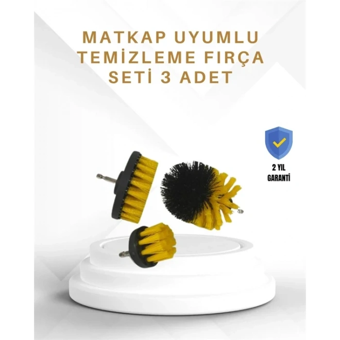 Yüksek Devirde Etkili Temizlik Sağlayan Matkap Ucu Fırça Seti