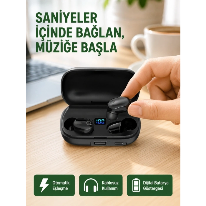 Yüksek Ses Kaliteli A10s Tws Bluetooth 5.0 Kablosuz Kulaklık Yeni Nesil