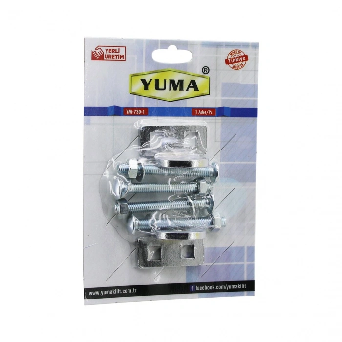 YUMA YM-730-1 KAPI EMNİYET REZESİ  ASMA KİLİT TAKILABİLİR MENTEŞE (5263)