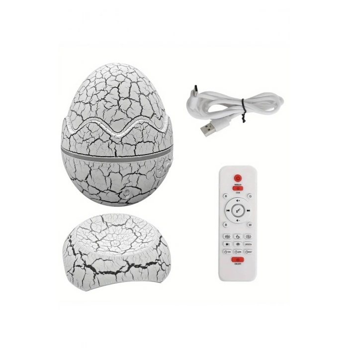 Yumurta Görünümlü Masa Ve Gece Lambası Renk Değiştirebilen Projektör