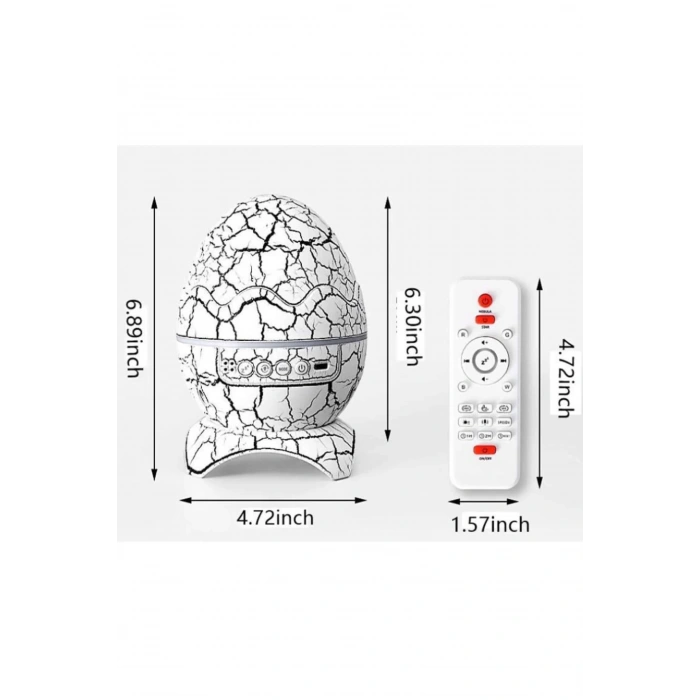 Yumurta Şeklinde Su Dalgalı Bluetooth Speaker Lamba Renkli Şarjlı