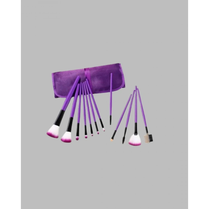 Yumuşak Fiber Kıllardan Oluşan 12li Makyaj Fırçası Seti Göz Farı Allık Ve Kontür İçin