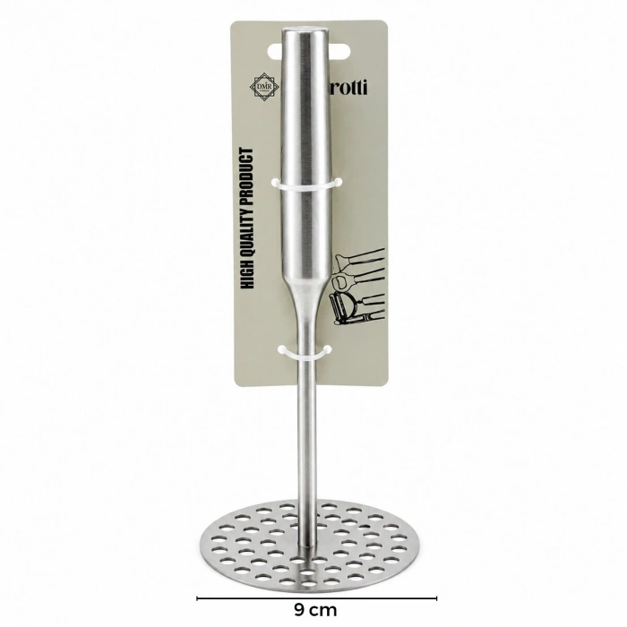 YUVARLAK ÇAP : 8CM METAL SAPLI = 11.5CM METAL PATATES EZİCİ TOPLAM UZUNLUK : 26.5CM (5263)
