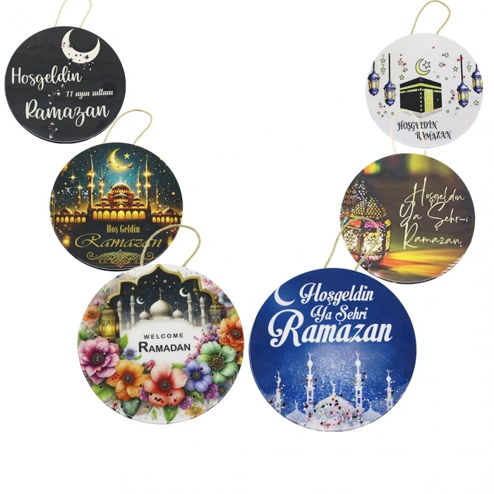YUVARLAK - EPOKSİ BÜYÜK KAPI SÜSÜ HOŞGELDİN RAMAZAN (5263)