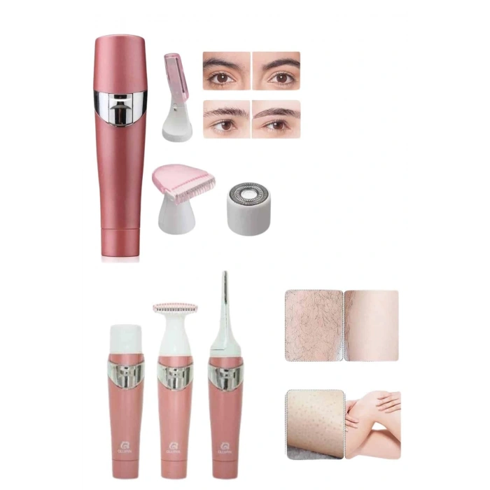 Yüz Kaş Ve Tüm Vücut Epilasyon Aleti 3 Başlıklı Hassas Ciltlere Uygun Epilatör