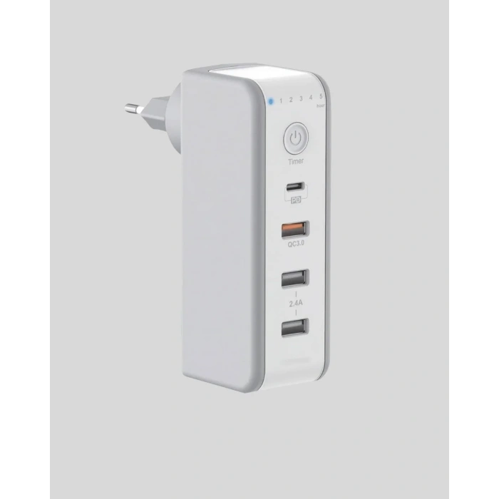 Zaman Kontrollü Şarj Cihazı 30w Hızlı Şarj Ve Çoklu Usb Çıkışı