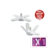 1+4 KOLLU - YAPRAKLI PERVANE MODELİ PAPATYA BEYAZ LED LAMBA AMPUL 40W - E27 P-6040B (5263)