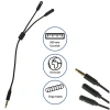 1 Erkek 2 Dişi 3.5 mm Kulaklık ve Mikrofon Ayırıcı Çoklayıcı Aux Kablo (5263)