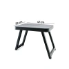 10 ADET KÜÇÜK= 47X33CM KAMP - PİKNİK MASASI SİYAH PLASTİK KATLANABİLİR AYAKLI=38CM (5263)