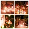 10'lu Pilli Led Flamingo Dekoratif Işık Zinciri Aydınlatma 1,5 Mt (5263)