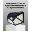 100 Led Solar Lamba Hareket Algılamalı Bahçe Duvar Dış Mekan Aydınlatma