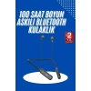 100 Saat Kablolu Boyun Askılı Dijital Göstergeli Bluetooth Kulaklık
