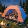 10 Kişilik Otomatik Kurulum Kamp Çadırı – Outdoor , Suya Dayanıklı Hızlı Kurulum Piknik ve Doğa İçin Geniş Aile Çadırı 300x300x170 cm (5263)