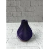 11 Cm Mor Minimal Çizgili Vazo Masa Üstü Şık Dekor Objesi