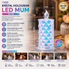 12 ADET LED CANDLE KAMP BÜYÜK BOY= ÇAP:5CM - Y: 16CM PİLLİ LED MUM MİKA KRİSTAL PLASTİK YAKUT-13637 (5263)