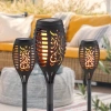12 Ledli Alevli Solar Bahçe Aydınlatma  (5263)