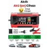 12v 8a Akıllı Akü Şarj Cihazı 12v 8a Lcd Ekranlı Pulse Repair Otomatik Akü Şarj & Desülfatör