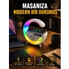 13 Renk Seçenekli Kablosuz Şarj Cihazlı Led Lamba