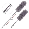 140 Cm Teleskopik Uzatılabilir Mikrofiber Yumuşak Başlıklı Gri Toz Alma Fırçası Toz Püskülü