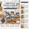 15 ADET FİLELİ RENKLİ MİX EKO MİDYE - DENİZ KABUK VAZO TAŞI (5263)