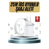 15/pro/pro Max 20w İos Uyumlu Hızlı Şarj Aleti Adaptörlü Beyaz