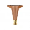 15CM - KAHVERENGİ - GOLD UÇLU  PLASTİK MOBİLYA - KOLTUK AYAK (5263)