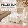 19X12.5X8.5CM BEYAZ YAYLI MASAÜSTÜ BUBBLE DEKORATİF BULUT PEÇETELİK (5263)