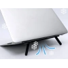 2 Kademeli Katlanabilir ve Yapışkanlı Laptop Standı Siyah (5263)