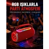 20w Güçlü Ses Çift Sürücülü Rgb Led Işıklı Bluetooth 5.3 Hoparlör