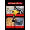 21V Kablosuz Hava Üfleyici | 32.000RPM Turbo Fan, 12.000mAh Batarya, Bahçe &amp; Araç Kurutma / Sarı (5263)