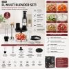 2HIZ AYAR - PASLANMAZ ÇELİK BIÇAK EL MULTİ BLENDER SETİ 2 LT HAZNELİ SHB-7534 (5263)