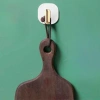 2li Yapışkanlı Retro Askılık Dolap Kapak Kulpu Beyaz (5263)