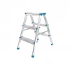 3+3 ÇİFT BASAMAKLI ALÜMİNYUM METAL MERDİVEN YÜKSEKLİK = 69CM BAŞ GENİŞLİK = 8CM (5263)