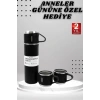 3 Bardaklı Termos Seti Anneler Gününe Özel Hediye Taşınabilir Sızdırmaz Isı Koruyucu