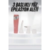 3 Başlıklı Yüz Kaş Epilasyon Aleti Değiştirilebilir Başlık Hassas Ciltlere Uygun
